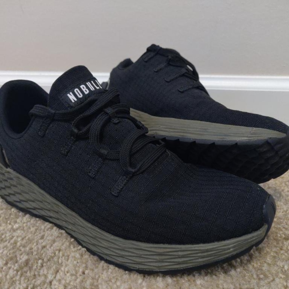NOBULL Black Athletic Training Shoes with Olive Midsole